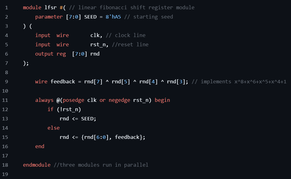 LFSR Verilog Implementation